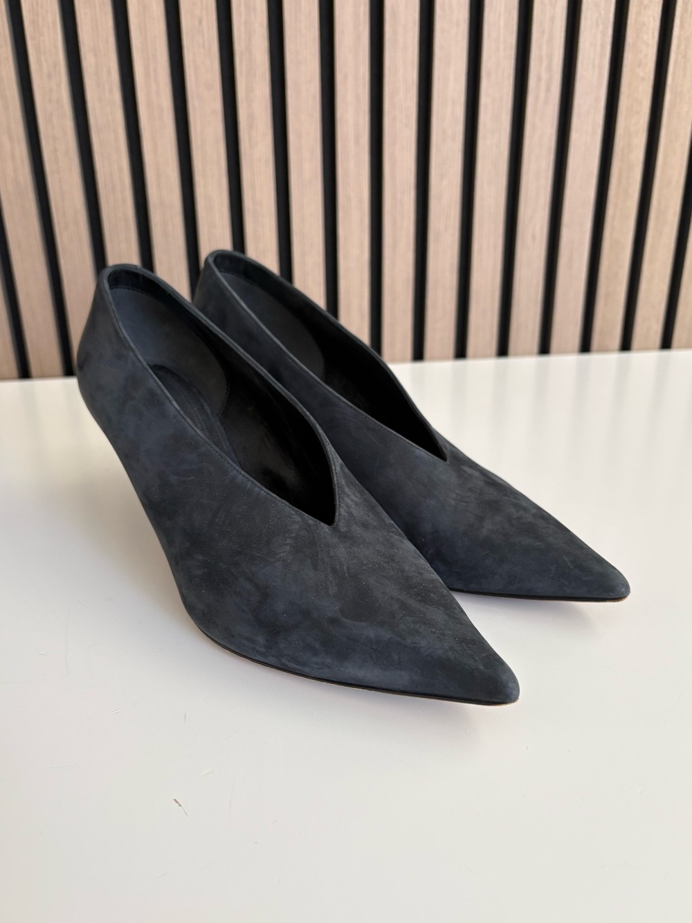 Auth VTG CELINE Suede Heels